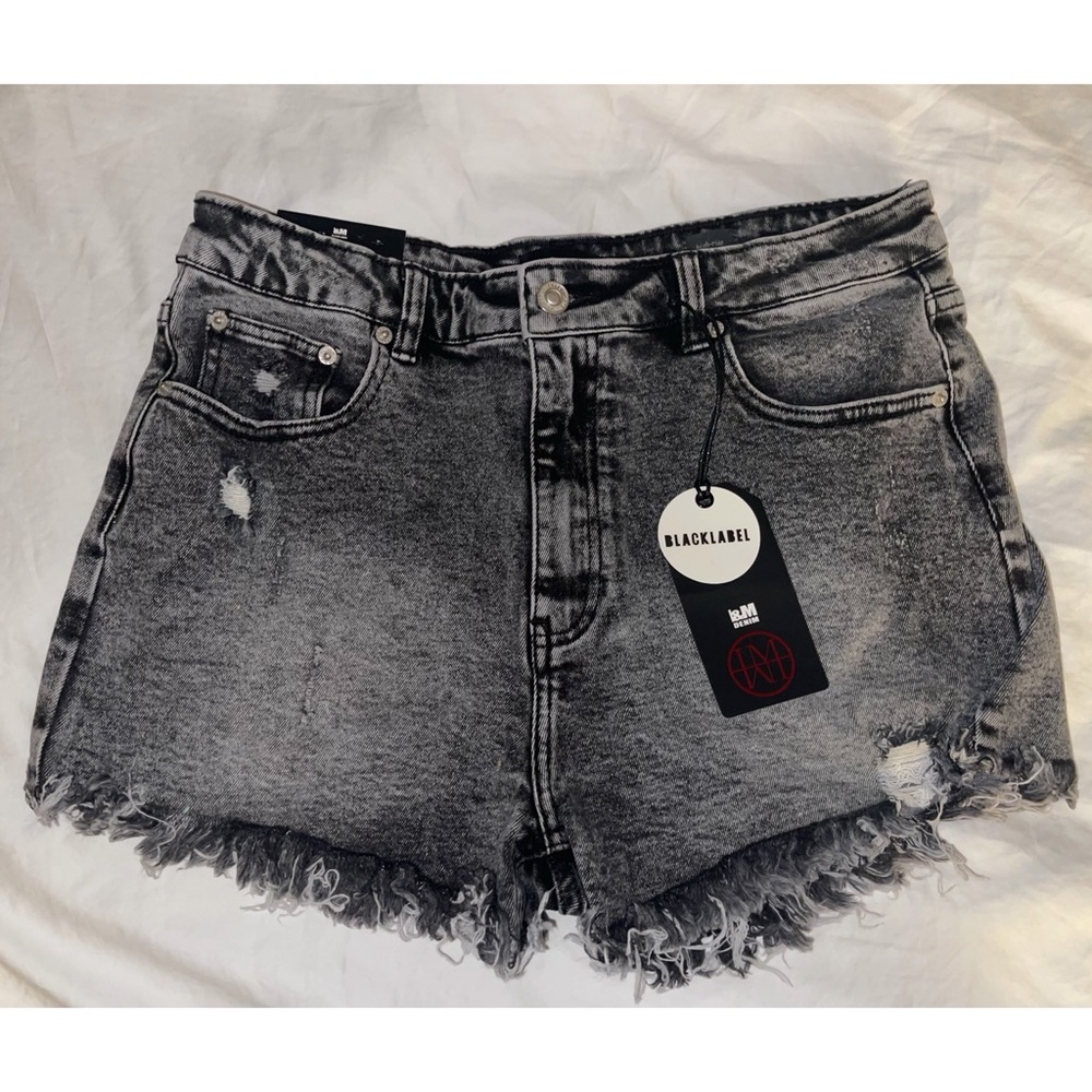 NWT Fashion Nova high waisted black denim shorts